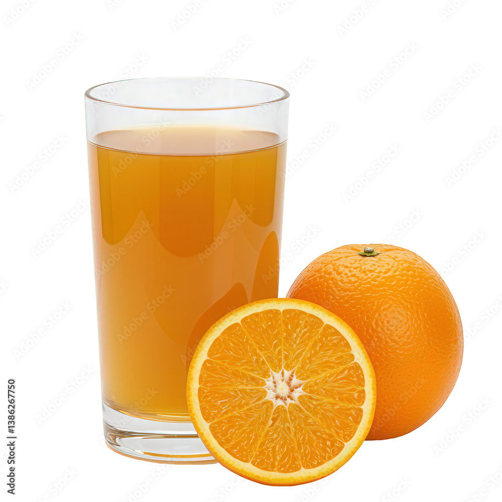 Refreshing Orange Juice with Fresh Oranges. Refreshing Orange Juice with Fresh Oranges.