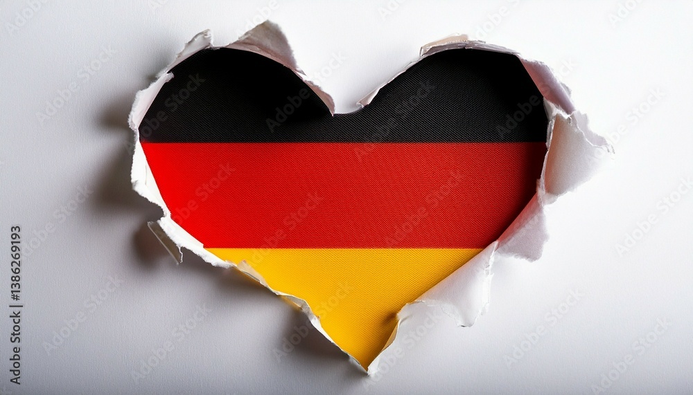 Naklejka premium german flag heart