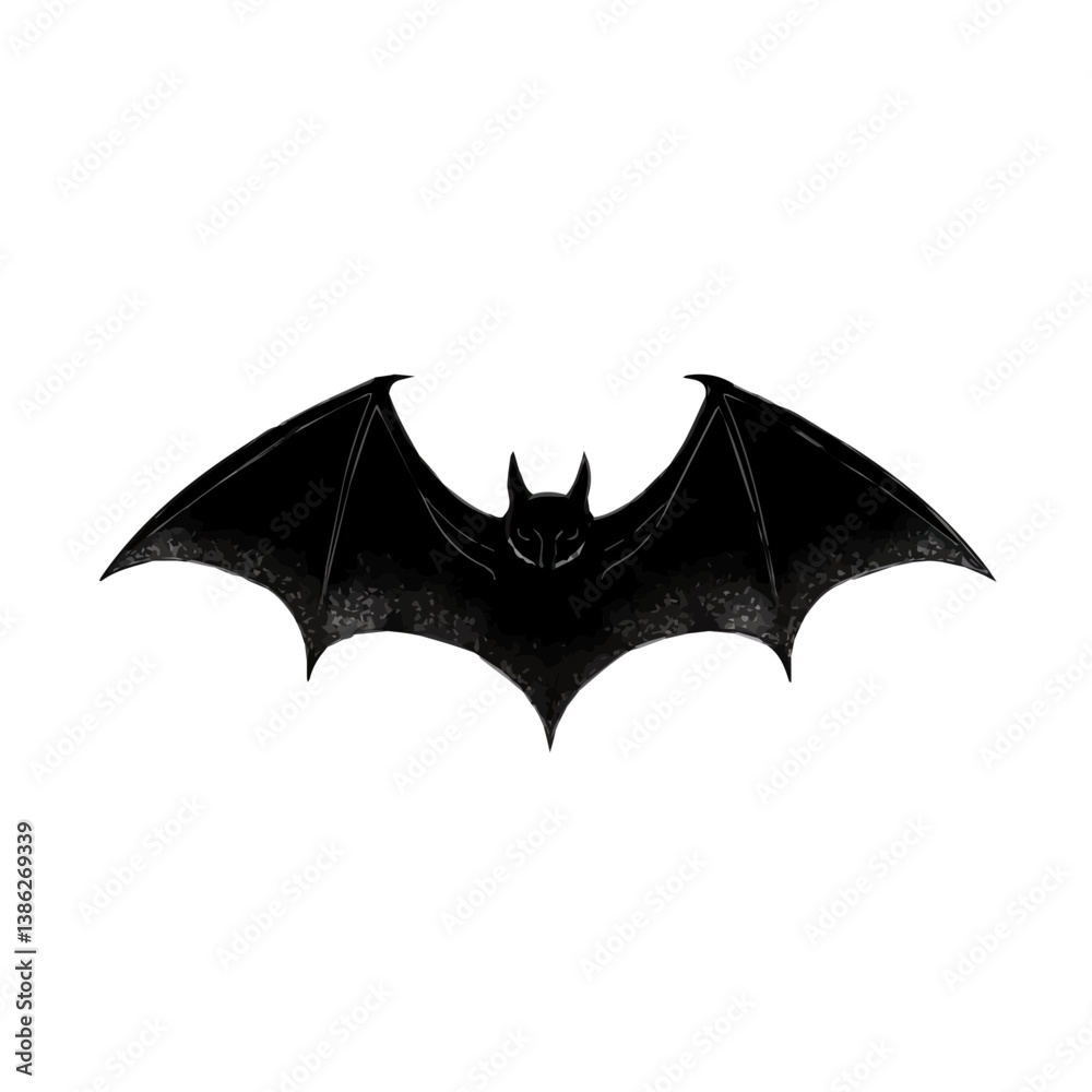 Flat vector bat, minimalist design, isolated on a white background.
Flat vector bat, minimalist design, isolated on a white background.