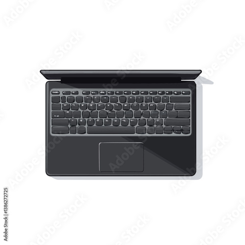Flat vector keyboard dust cover, minimalist design, isolated on a white background.

