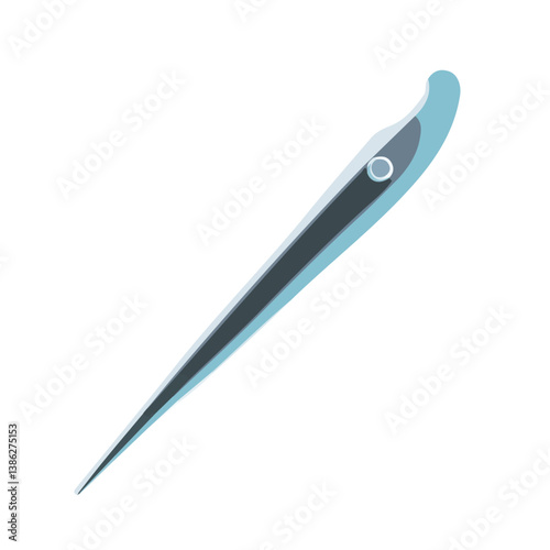 Flat vector tweezer, minimalist design, isolated on a white background.

