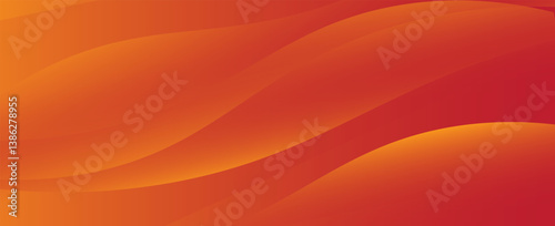 Abstract orange banner background. Graphic design banner pattern background template with dynamic curve shapes