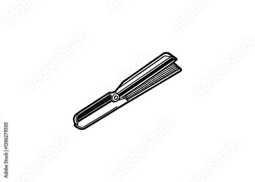 Silhouette of hair clipper isolated on a white background