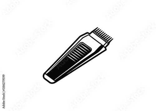 Silhouette of hair trimmer isolated on a white background