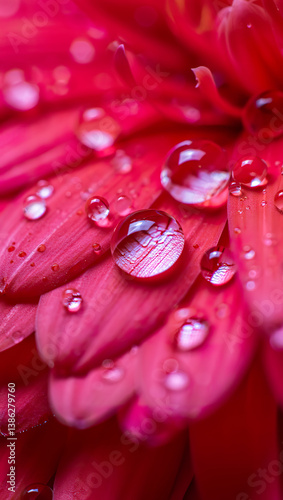 Obraz na płótnie Soft pink flower petals with dewdrops captured in artistic macro style w salonie