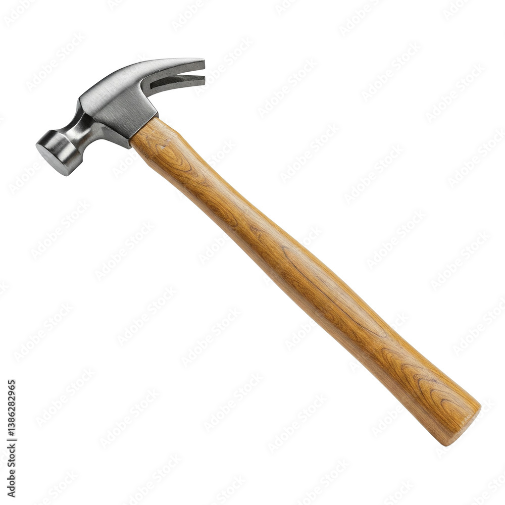 Claw Hammer with Wooden Handle. clipart isolated on transparent background Claw Hammer with Wooden Handle. clipart isolated on transparent background