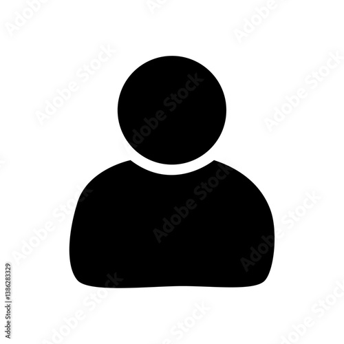 Vector flat illustration in grayscale. Avatar, user profile, person icon, gender neutral silhouette, profile picture. Suitable for social media profiles, icons, screensavers and as a template.