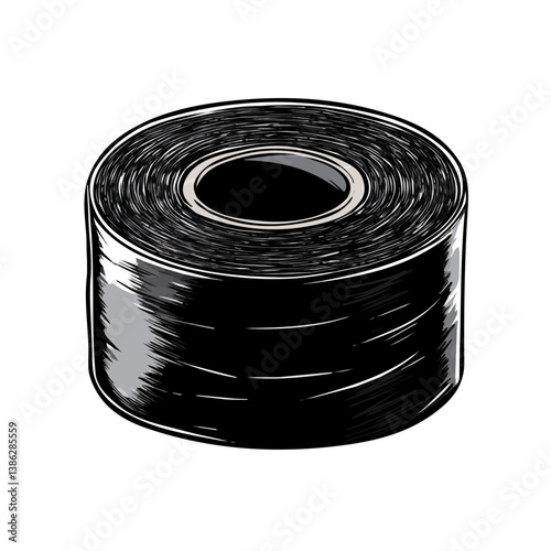 Duct Tape 2D flat vector illustration, isolated on a white background.
