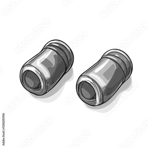 Ear Plugs 2D flat vector illustration, isolated on a white background.