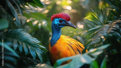 Wallpaper Mural Vibrant Exotic Bird Amidst Lush Greenery Perfect for Nature and Wildlife Photography Capturin Torontodigital.ca