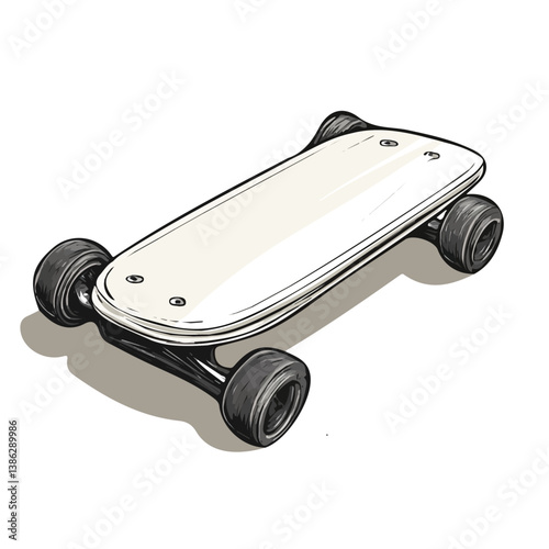 2D flat vector illustration of Kickboard, isolated on a white background.