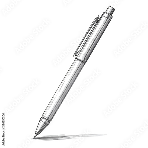 2D flat vector illustration of Laser Pen, isolated on a white background.