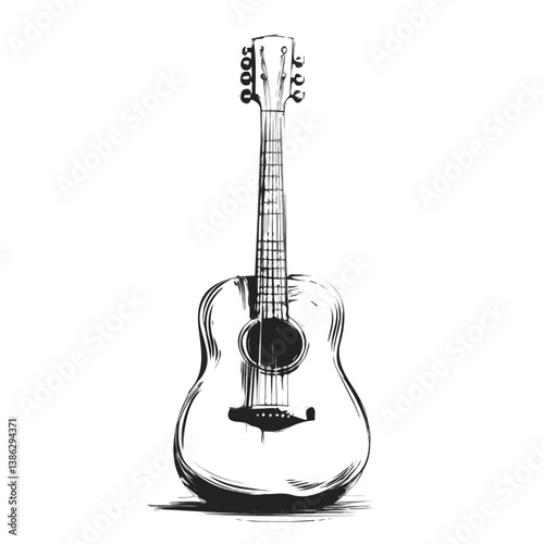 Peg Tuning 2D flat vector illustration, isolated on a white background.