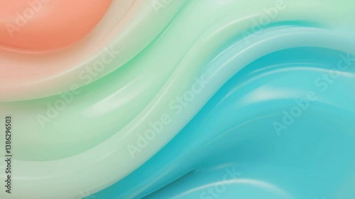 Smooth, flowing abstract design in pastel colors creates calming visual effect for relaxation.