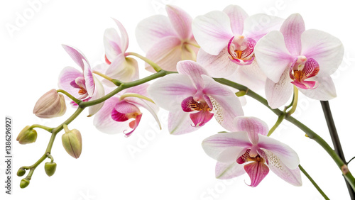 pink orchid isolated on white background