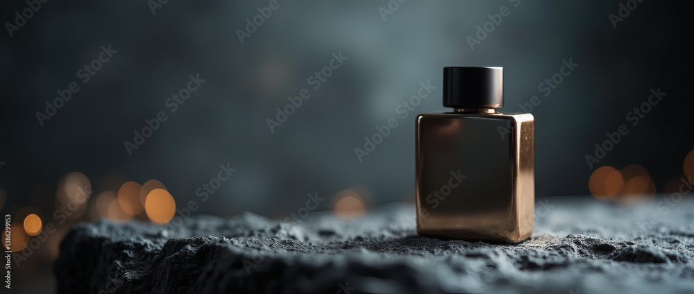 Obraz Sophisticated Silver Perfume Bottle A High-Resolution Close-Up Product Shot