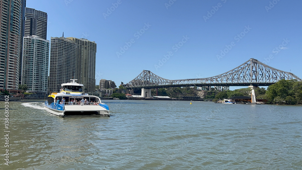 CityCat ferry service in Brisbane river Queensland Australia