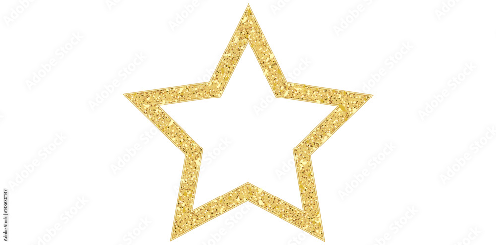 Naklejka premium Shiny Glitter Star Geometric Shape Object Vector Illustration.