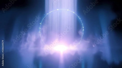 abstract blurred blue background with waves and refractions