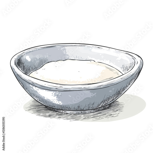 2D flat vector illustration of Soap Dish, isolated on a white background.