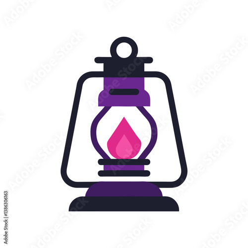 oil lamp isolated on white