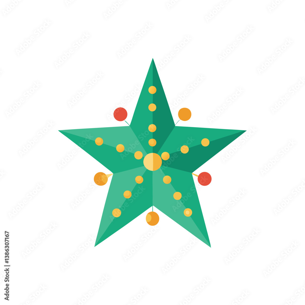 Obraz premium christmas star on white background