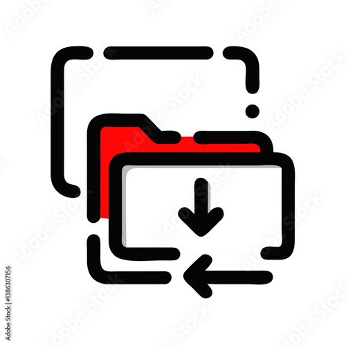 Submission folder icon for educational themes, organized design - education icon