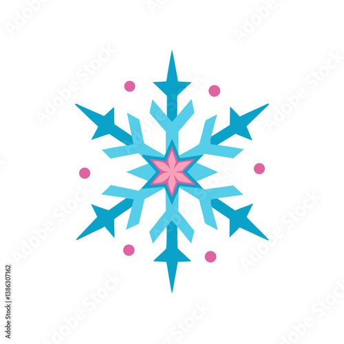 christmas tree made of snowflakes