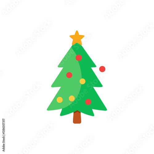 christmas tree isolated on white