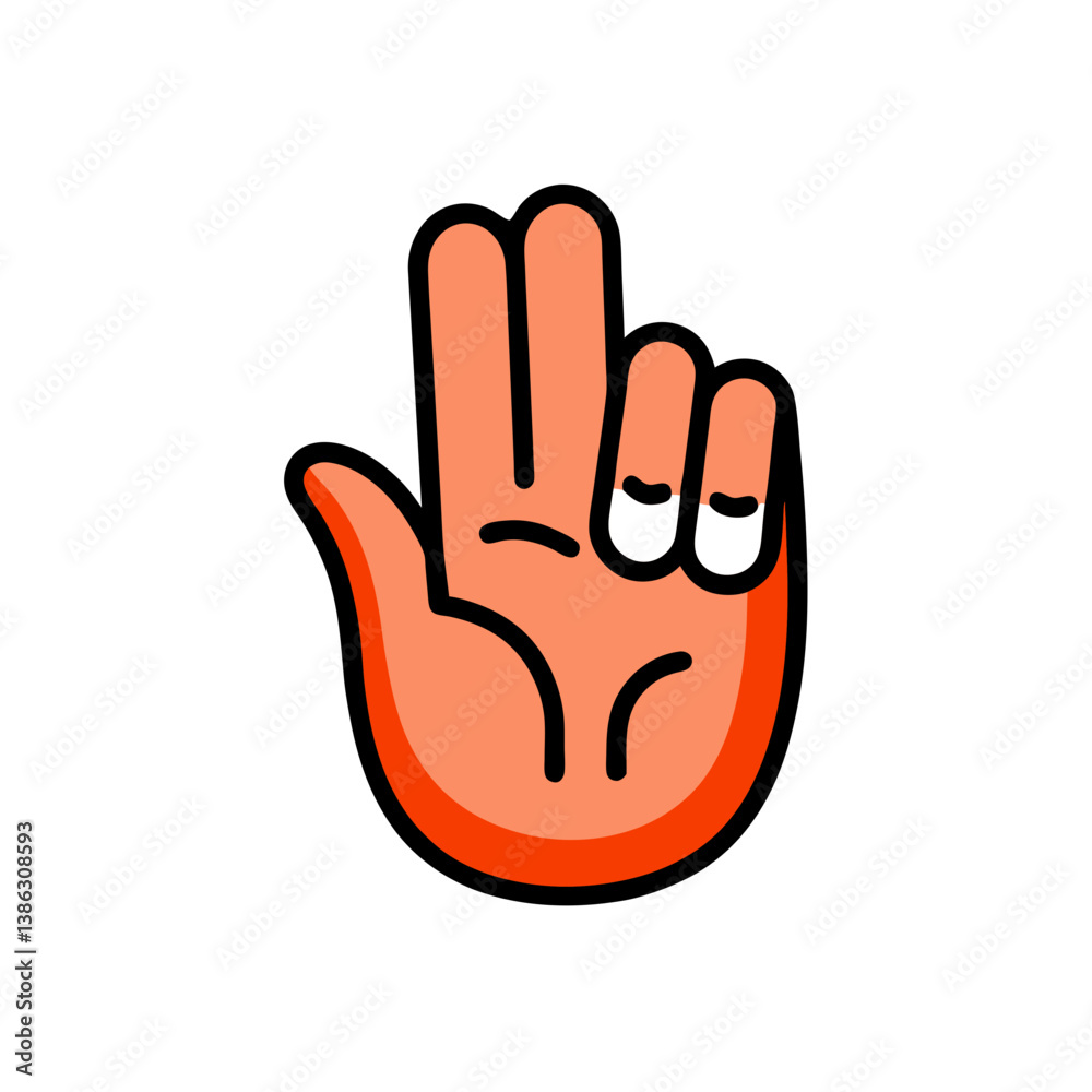 Obraz premium hand with stop sign