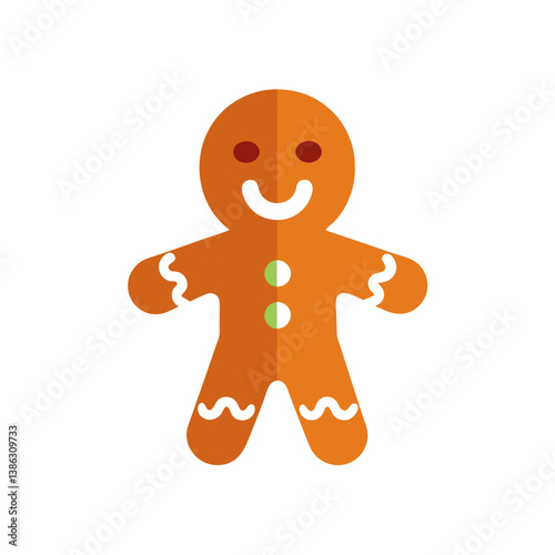 gingerbread man isolated on white