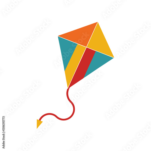 Free Download colorful kite isolated on white background - GFXLoad