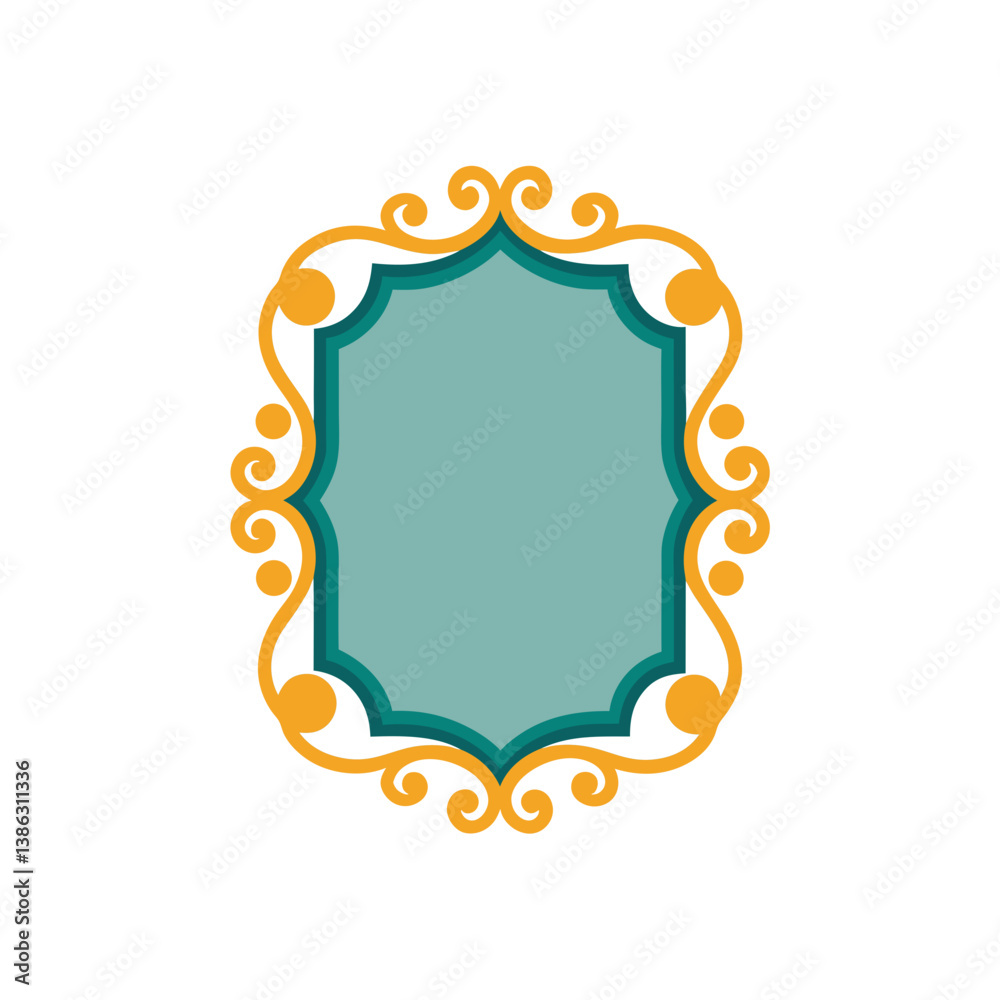 golden frame with floral ornament golden frame with floral ornament
