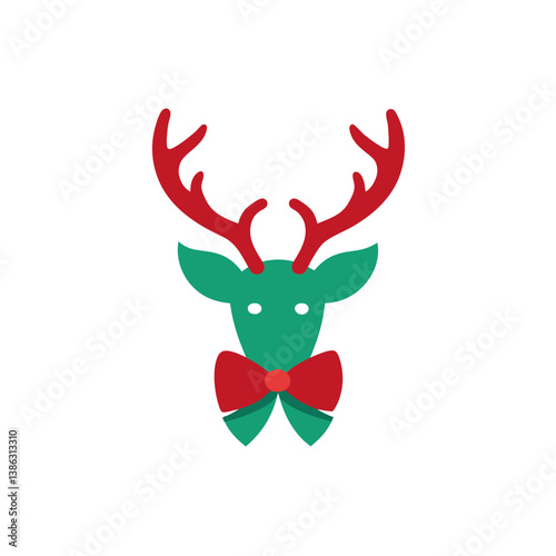 christmas reindeer isolated on white