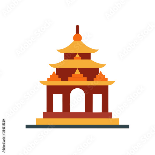 vector illustration of a temple