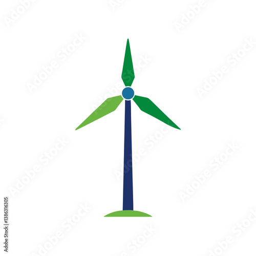 wind turbine on white background