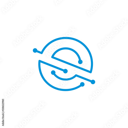 Circuit Letter O Logo 002