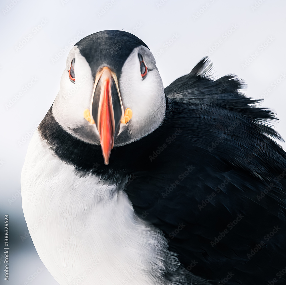 Naklejka premium atlantic puffin closeup