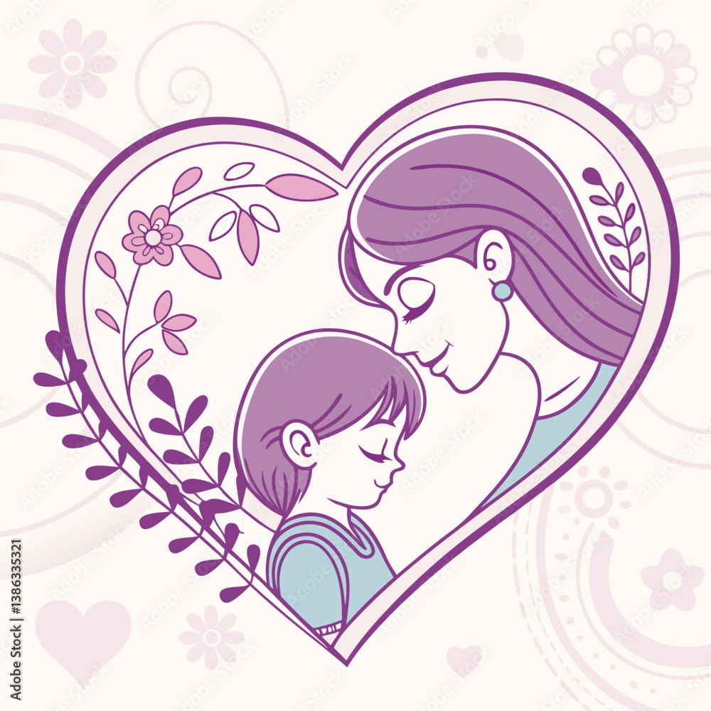 A heart-shaped graphic design celebrating Mother's Day, symbolizing the love and warmth of motherhood. A heart-shaped graphic design celebrating Mother's Day, symbolizing the love and warmth of motherhood.