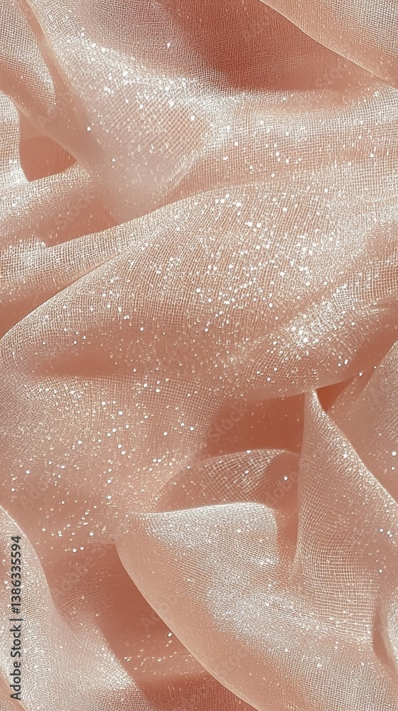 Fototapeta premium Elegant Satin and Sheer Textiles: Romantic Pink Fabrics for Couture Fashion and Wedding Decor