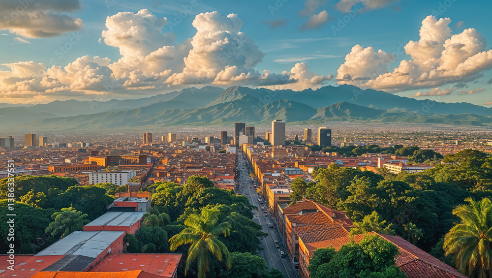 panorama of the beautiful city of Medellin Colombia