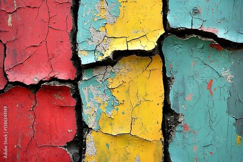 Thick splattered acrylic on cracked canvas, low angle, dramatic side light, textured build-up, chaotic design, high realism, painterly decay