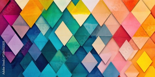 A Colorful and Eyecatching Geometric Background Featuring Beautiful Diamonds Design