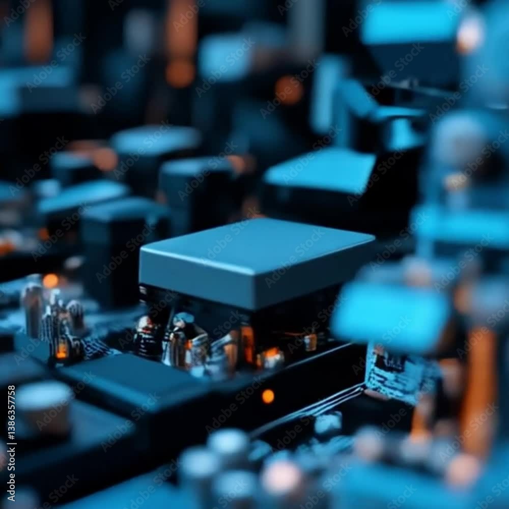 Secure connection or cybersecurity service concept of compute motherboard. 