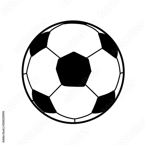 Soccer Ball: A meticulously crafted soccer ball, the iconic symbol of the sport, is isolated in a straightforward and clean studio shot, presenting its classic design.