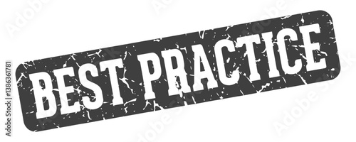 best practice rectangular sign. best practice stamp