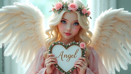 angel with heart
