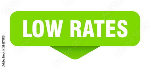 low rates sticker. low rates sign on transparent background