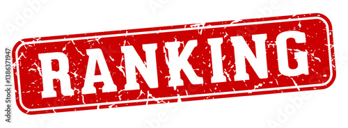 ranking rectangular sign. ranking stamp