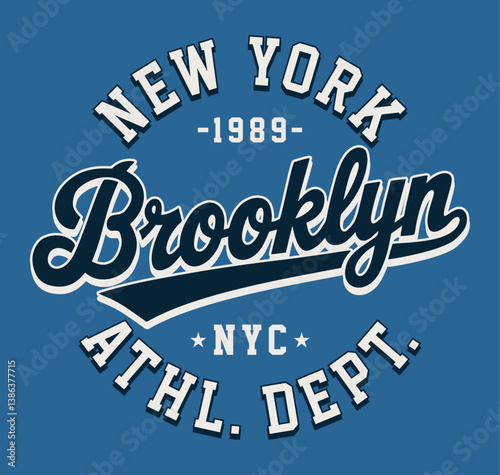 Brooklyn collegiate varsity slogan print